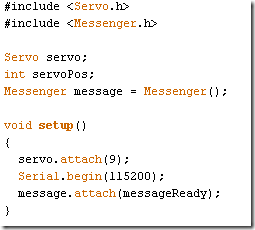 inicialización control servomotor arduino